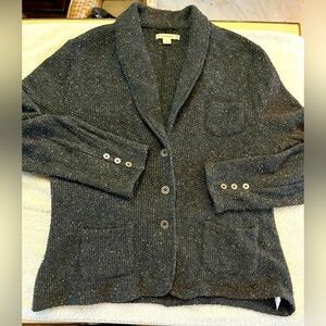 Ruffhewn Cardigan Shacket  shawl collar Charcoal Black‎ XL